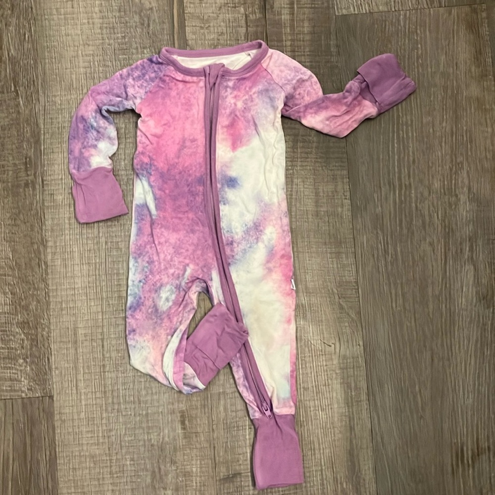 Little Sleepies 0-3 months Purple Watercolor